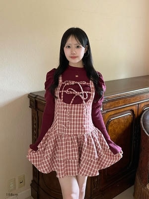 ダブルリボンラウンドキャミワンピース