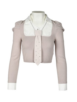 Bijou Tie Shirts Docking Knit