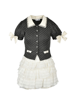 Collar Bijou Tiered Skirt Set