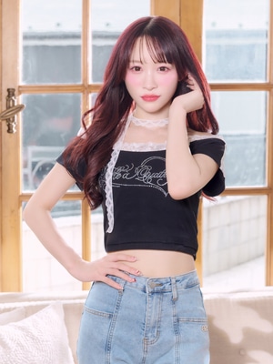 ラインストーンショートTシャツ