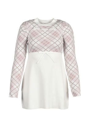 Check Tight Mini Knit Onepiece