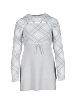 Check Tight Mini Knit Onepiece
